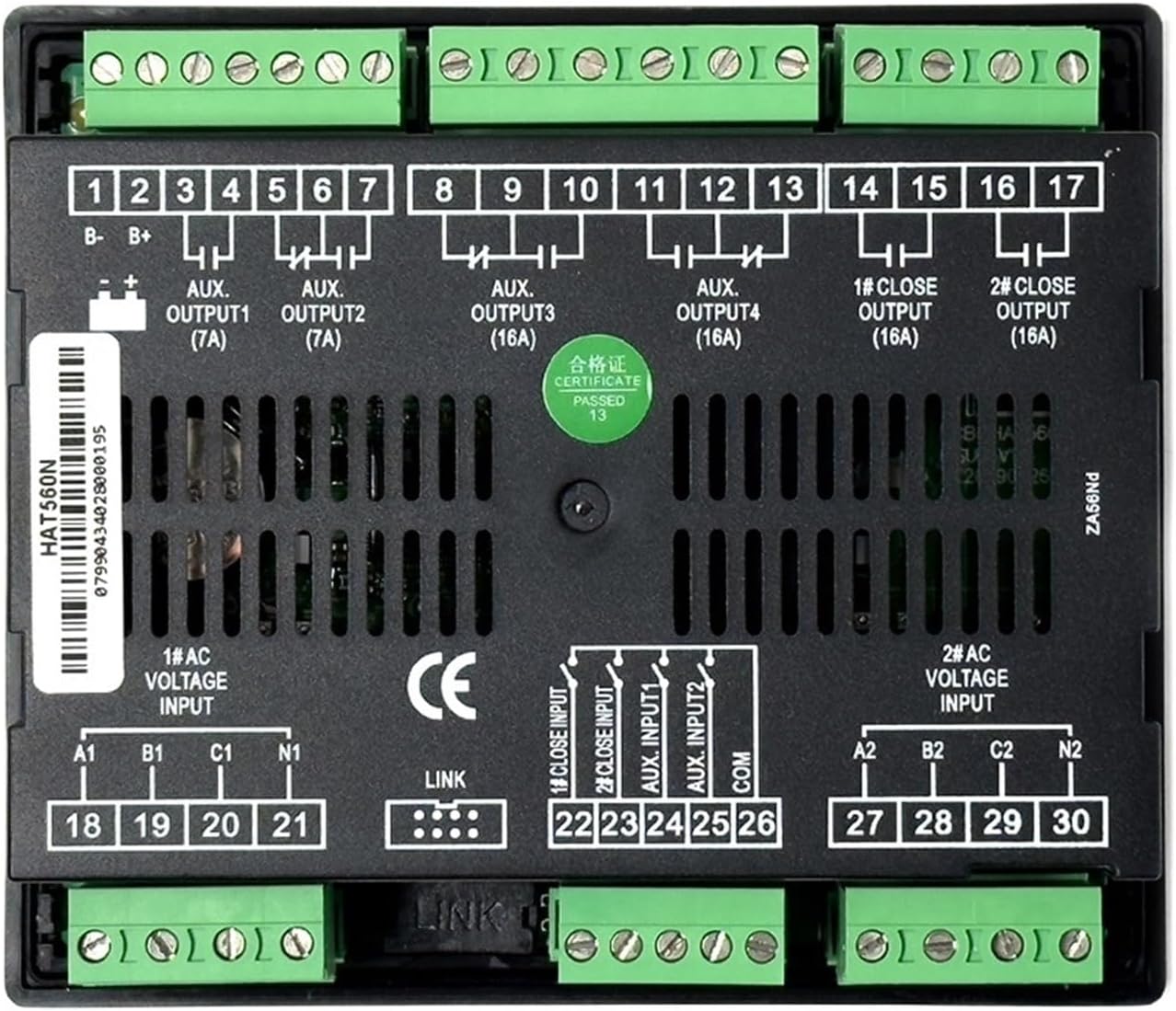 HAT560N ATS Controller Diesel Generator Controller Dual Power Switching Control Module(HAT560N Copy)