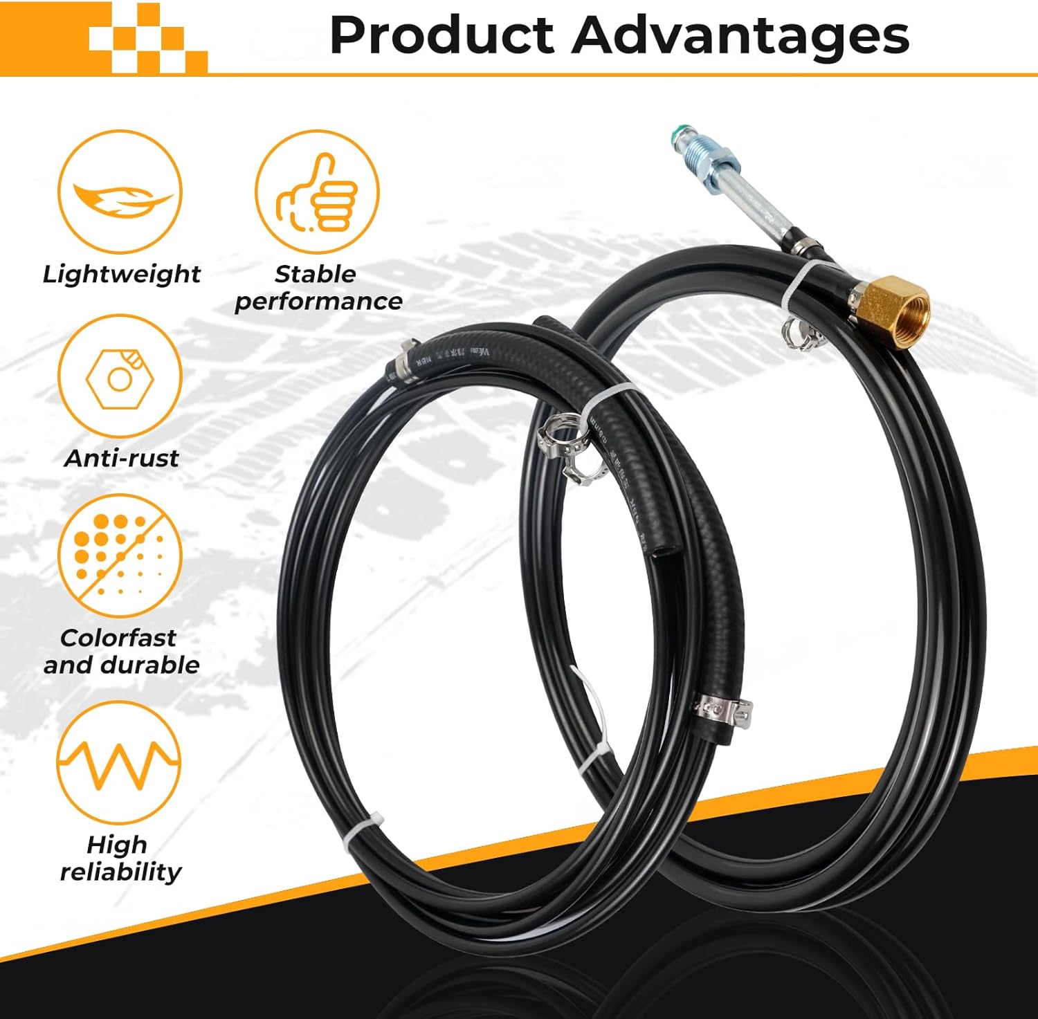 Nylon Fuel Lines Repair Kit compatible with Chevy GMC C1500 C2500 C3500 K1500 1988-1997 gas Truck Vent Line - Replaces NFR0013