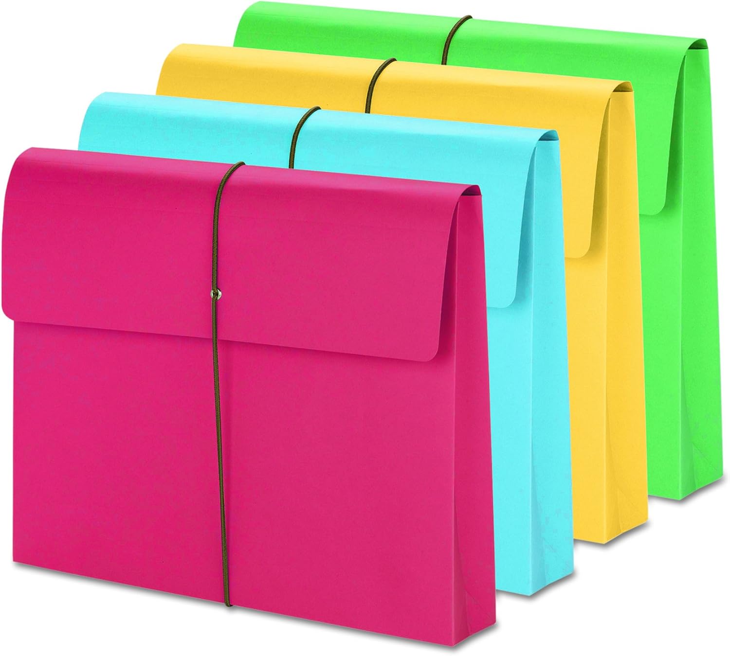 Smead Expanding File Wallet with Closure, 2" Expansion, Closure, Letter Size, Assorted Colors, 50 per Box (77251) : Expanding Wallets : Office Products