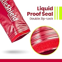 Vista 9 de Liquid Spectrum Bottle Shield - Bolsa de viaje reutilizable con protector de vino (paquete de 3) – Traje de envoltura acolchada de burbujas – Funda