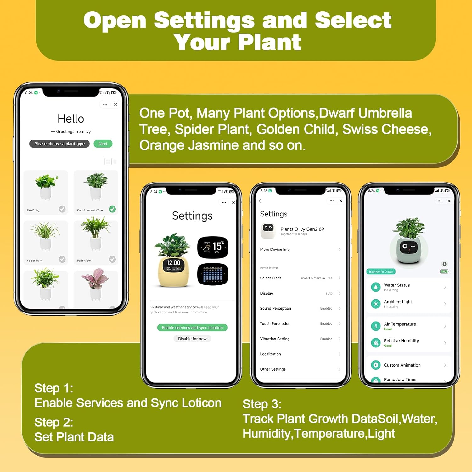 Smart Planter with App Control, Self-Watering AI Plant Pot with LCD Display, Interactive Desk Plant Companion for 100+ Plants, Smart Indoor Planter with Pomodoro Timer,80ml Reservoir,Calendar-Purple