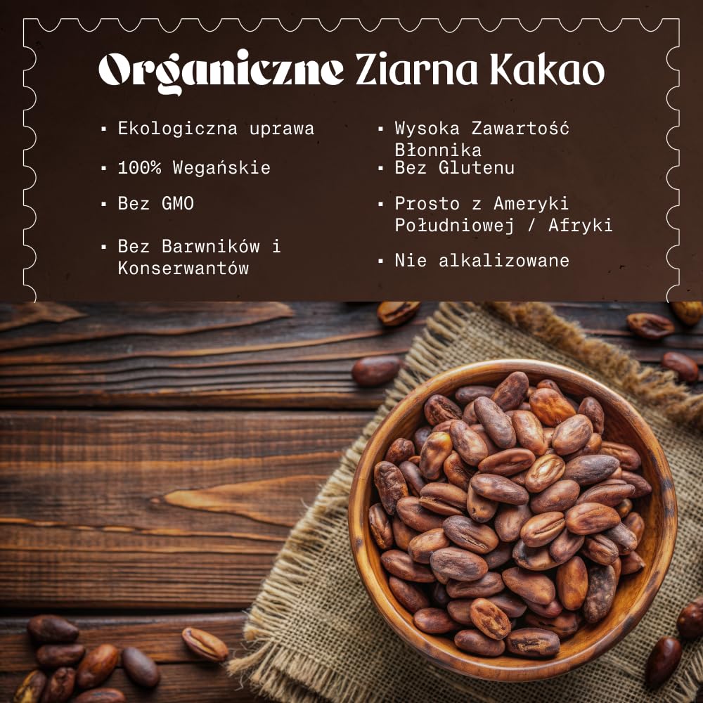 Ziarna Kakao Surowe Organiczne Bio 200g NaturaleBio