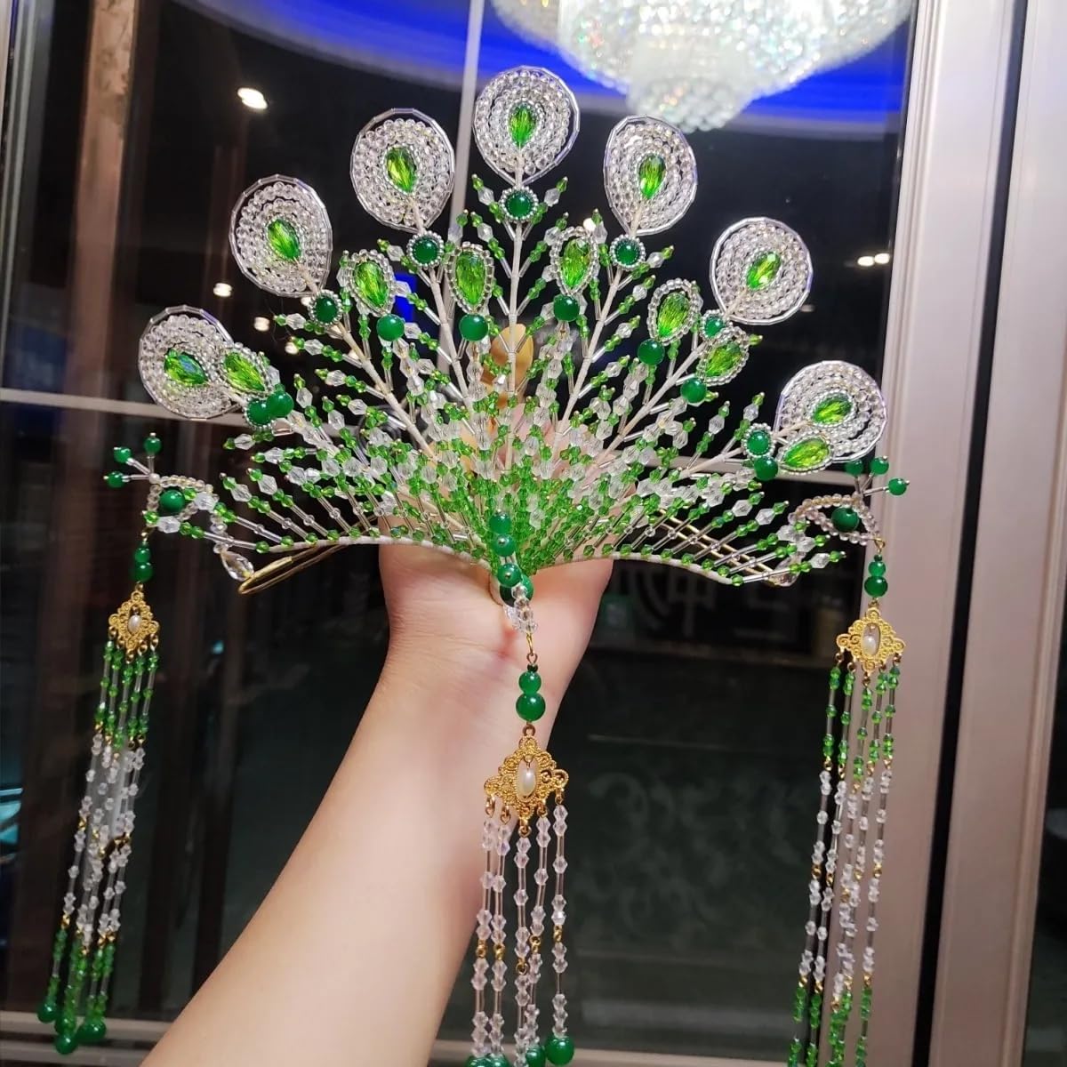 Ancient Chinese Hanfu Headdress Opera Headband Handmade Phoenix Hairpin Performance Royal Concubine Crown