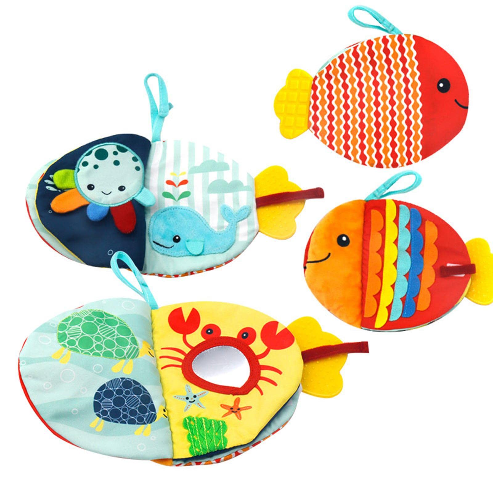 MERISHOPP Soft Baby Cloth Books Crinkle Books Early Learning Educational Infant Toys| Baby Learning Toy | Infant Activity Toy | Sensory Play Toy-image-37