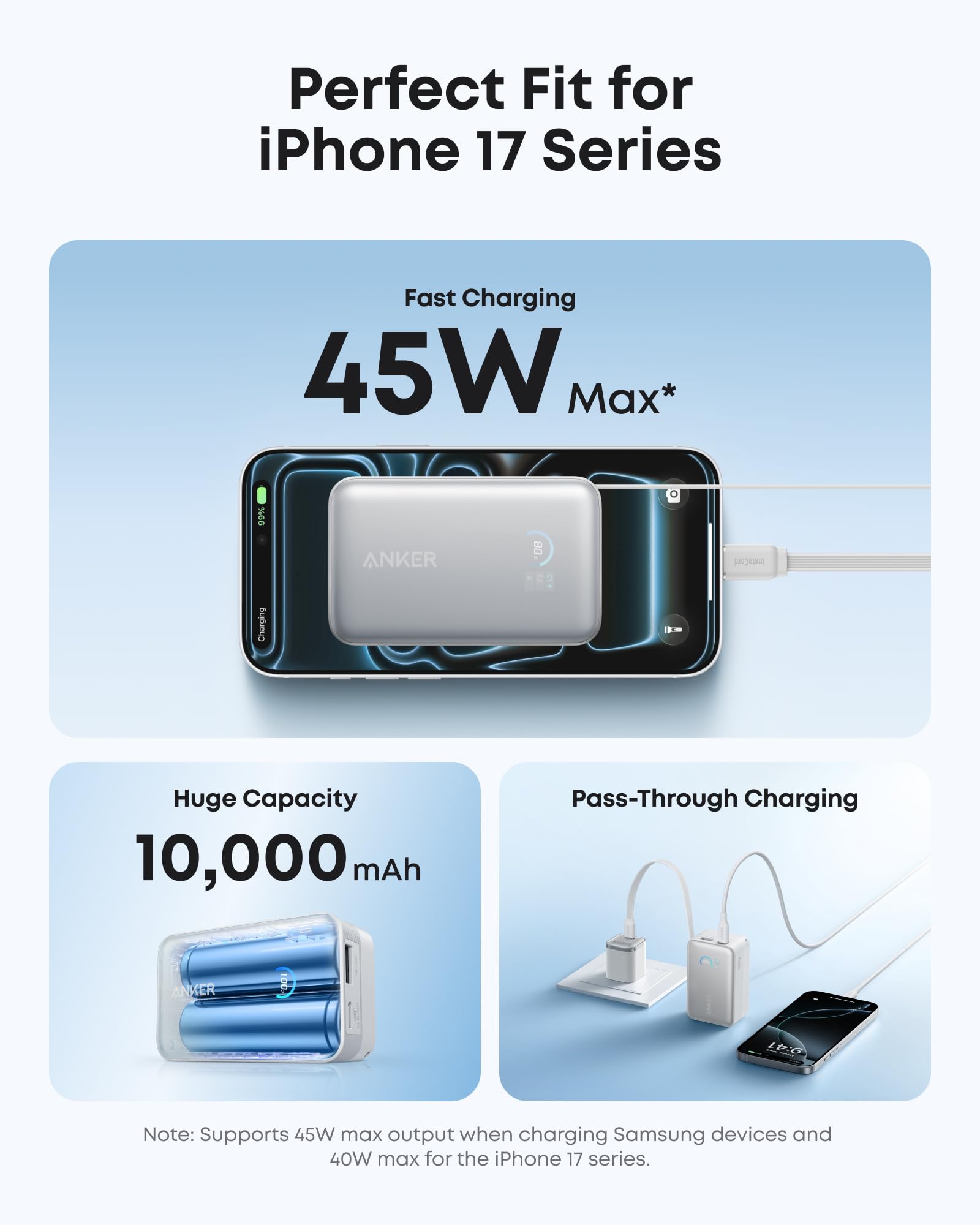 POWERBANK ANKER Nano 10000 MAH 45W con Cable USB-C RETRACTIL