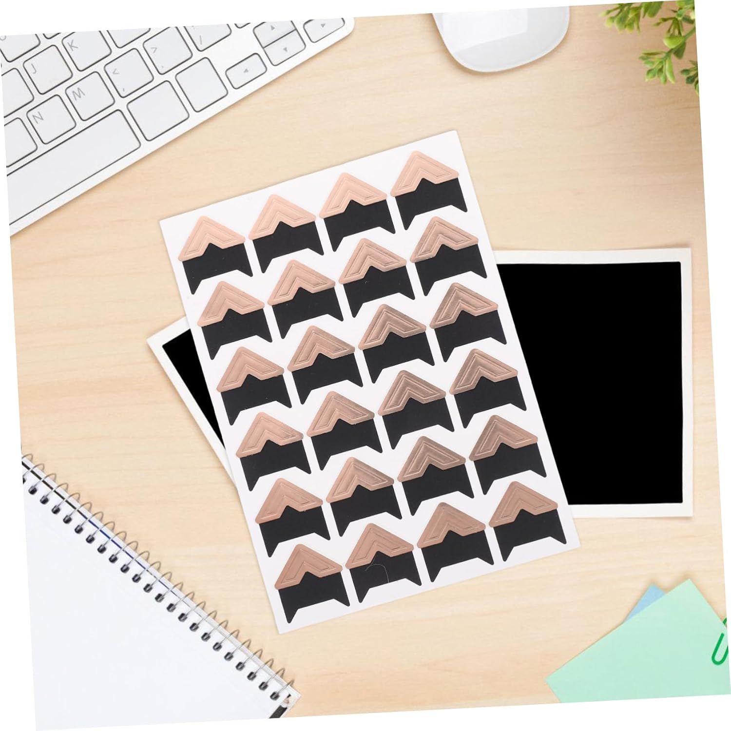 Self Adhesive Photo Mounting Corners for Scrapbooks, 8 Sheets