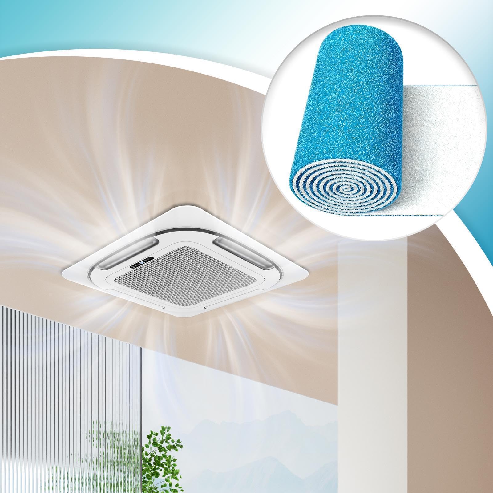 Filtri di ventilazione | Heavy Duty High Efficiency | Materiale filtro rotolo di ventilazione HVAC – per casa, appartamento, camera, ufficio, camper, soffitto, fornace griglie