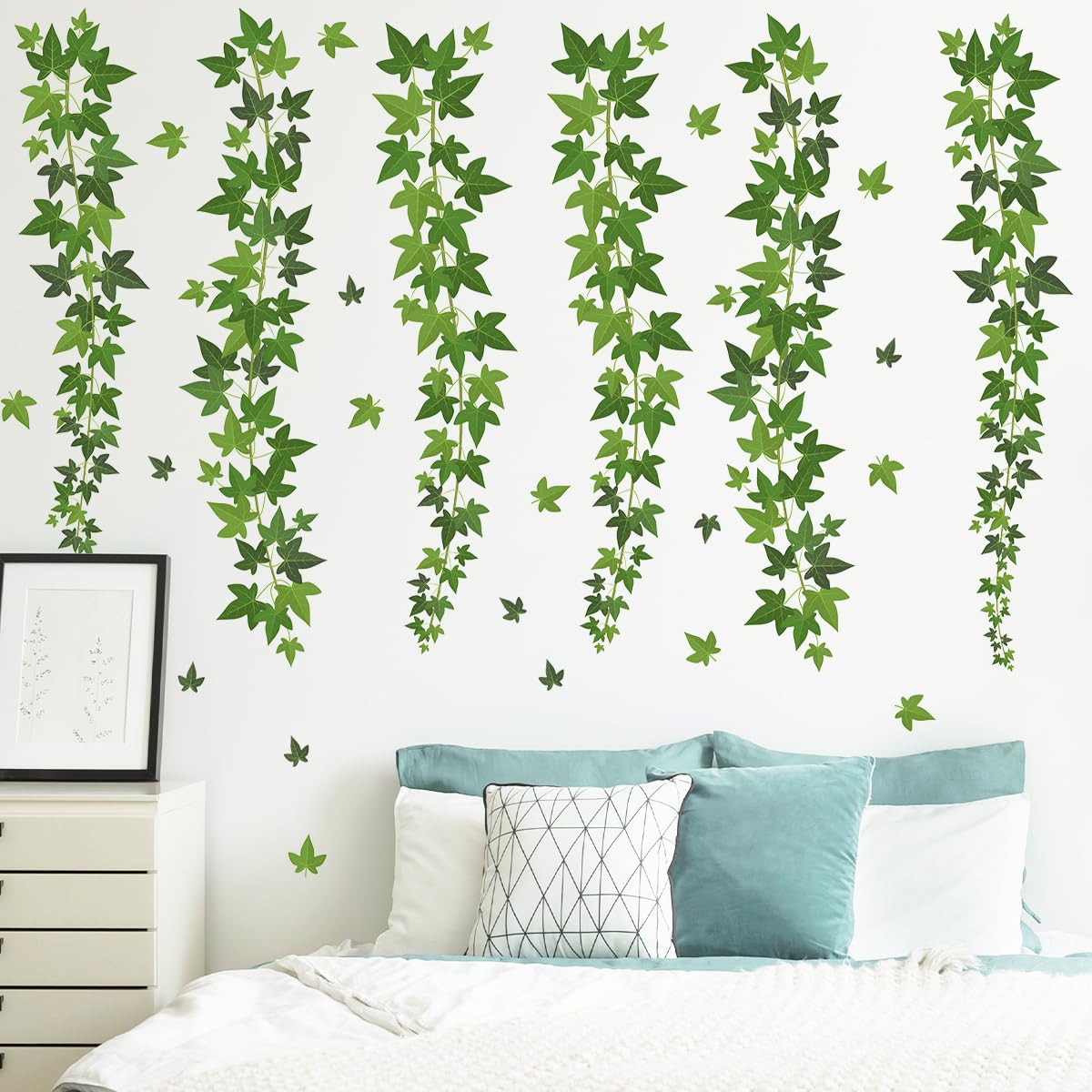 Peel And Stick Wall Mural Hanging Vine Wall Decals Peel And Stick Hojas ...