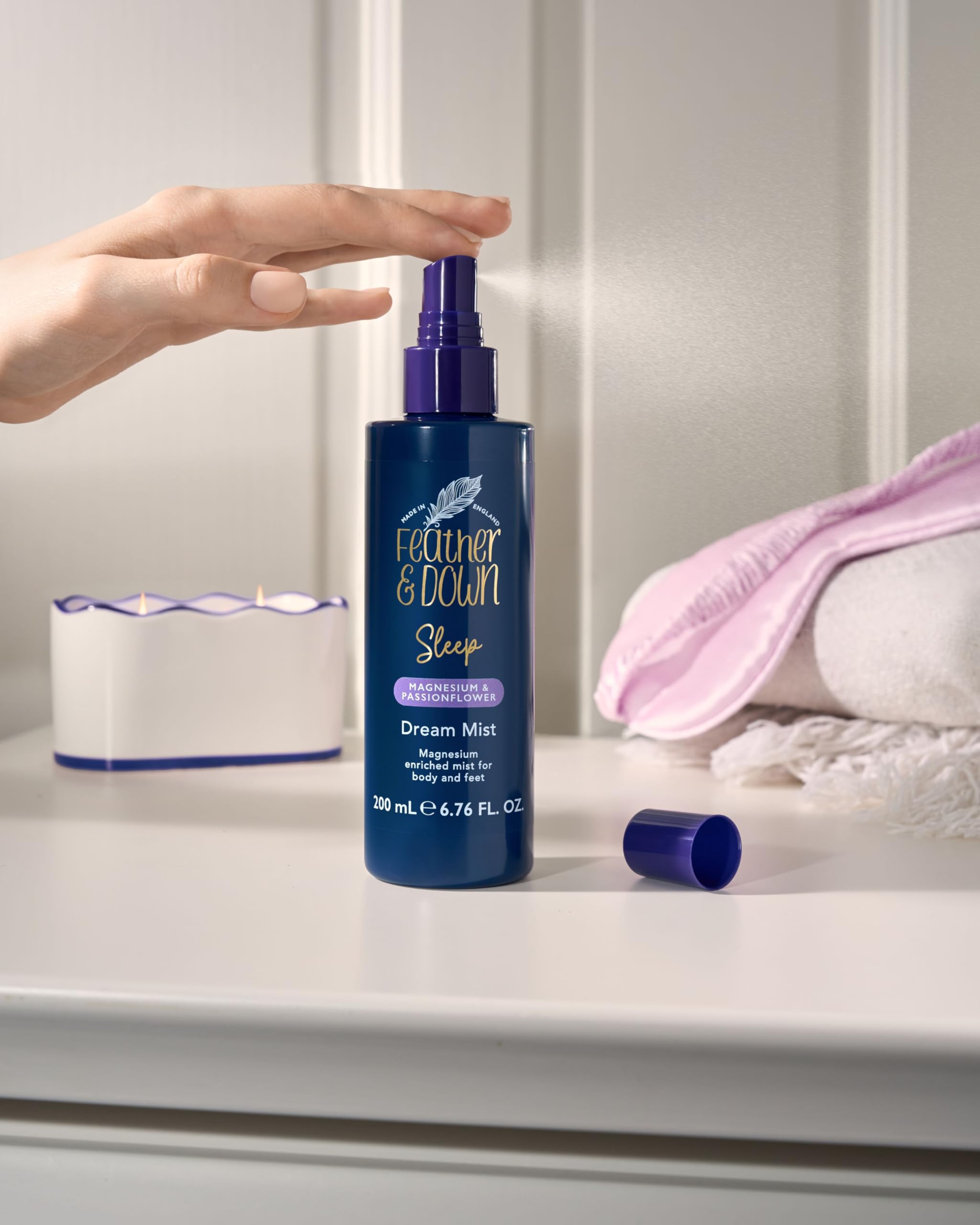 Feather & Down Magnesium and Passionflower Dream Mist (200ml) - Calming Sleep Aid, Soothing Body & Foot Mist Enriched with 5% Magnesium and Passionflower Extract, Relaxation Aromatherapy — view 5