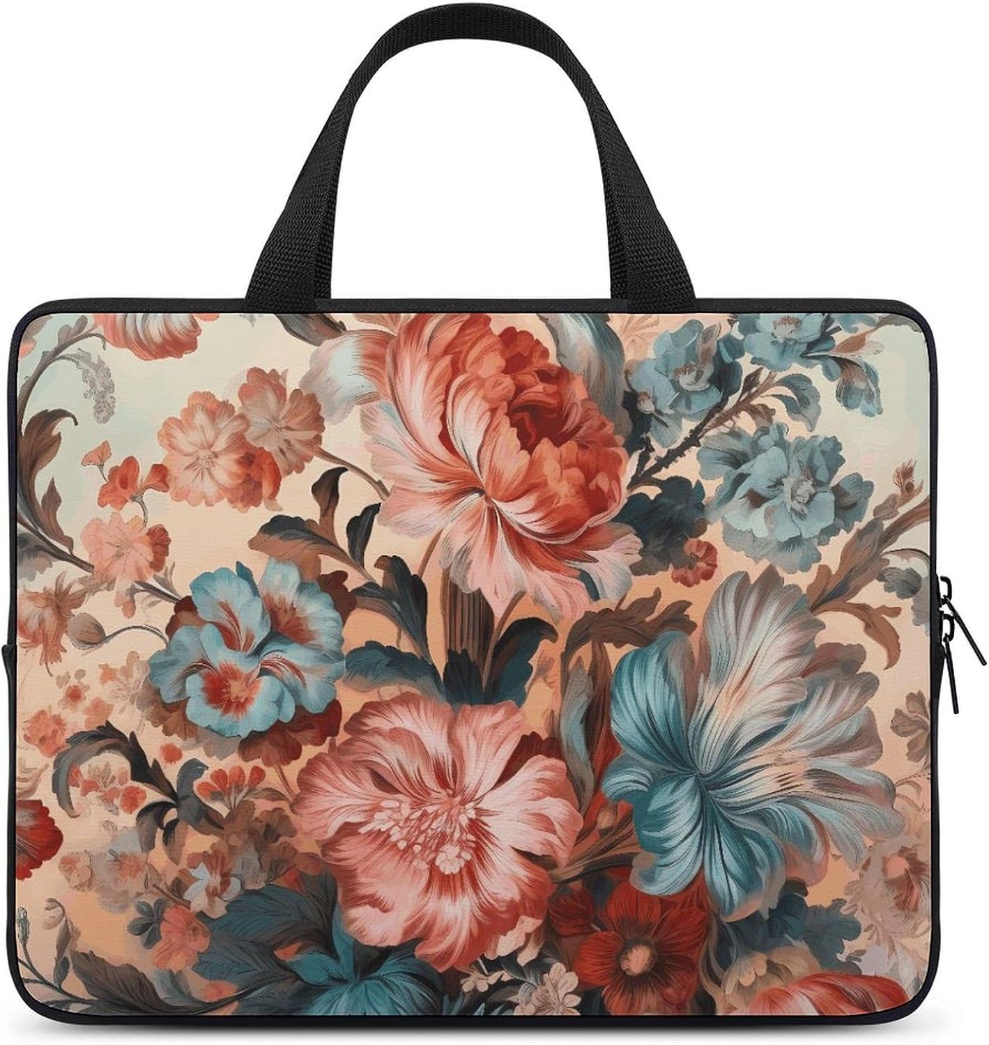 Laptop Shoulder Bag 15inch Laptop Bag Computer Bag Decorative Style Painting Messenger Bag for Unisex