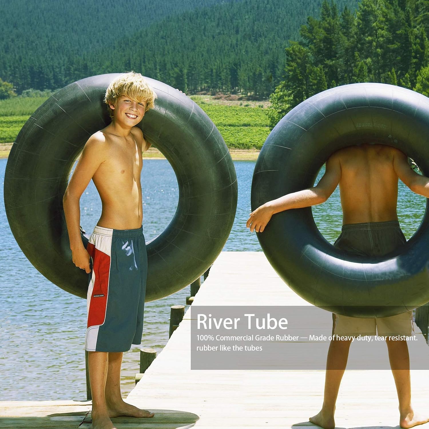 Inner Tubes for River Floating Heavy Duty River Tube Snow Tube,48" | River Tube for Floating Heavy Duty Inner Tube for River Snow Tube River Tube Sledding Float,Pool Closing Inner Tube