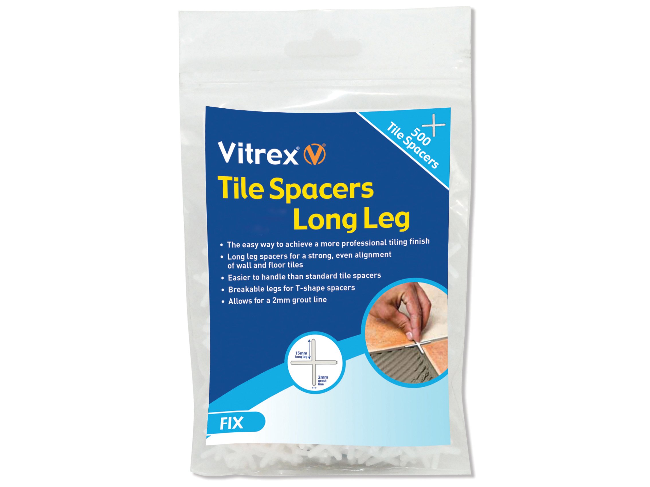 Vitrex Lls4500 Long Leg Spacer 4Mm Pack Of 500 5011204614523