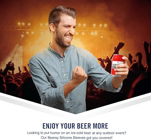 Miniatura 9 de Beersy Funda de silicona para latas de soda, funda de silicona aislada, aislante de latas multiusos, cubierta de bebida ajustada, soporte para