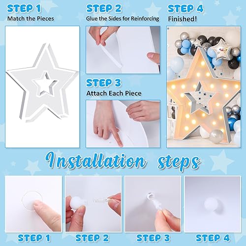 Miniatura 3 de Maxcheck Marquesina de festival mexicano con forma de cactus, decoración grande con luz, marco de globos de cactus de 5 pies con cadena de luz de