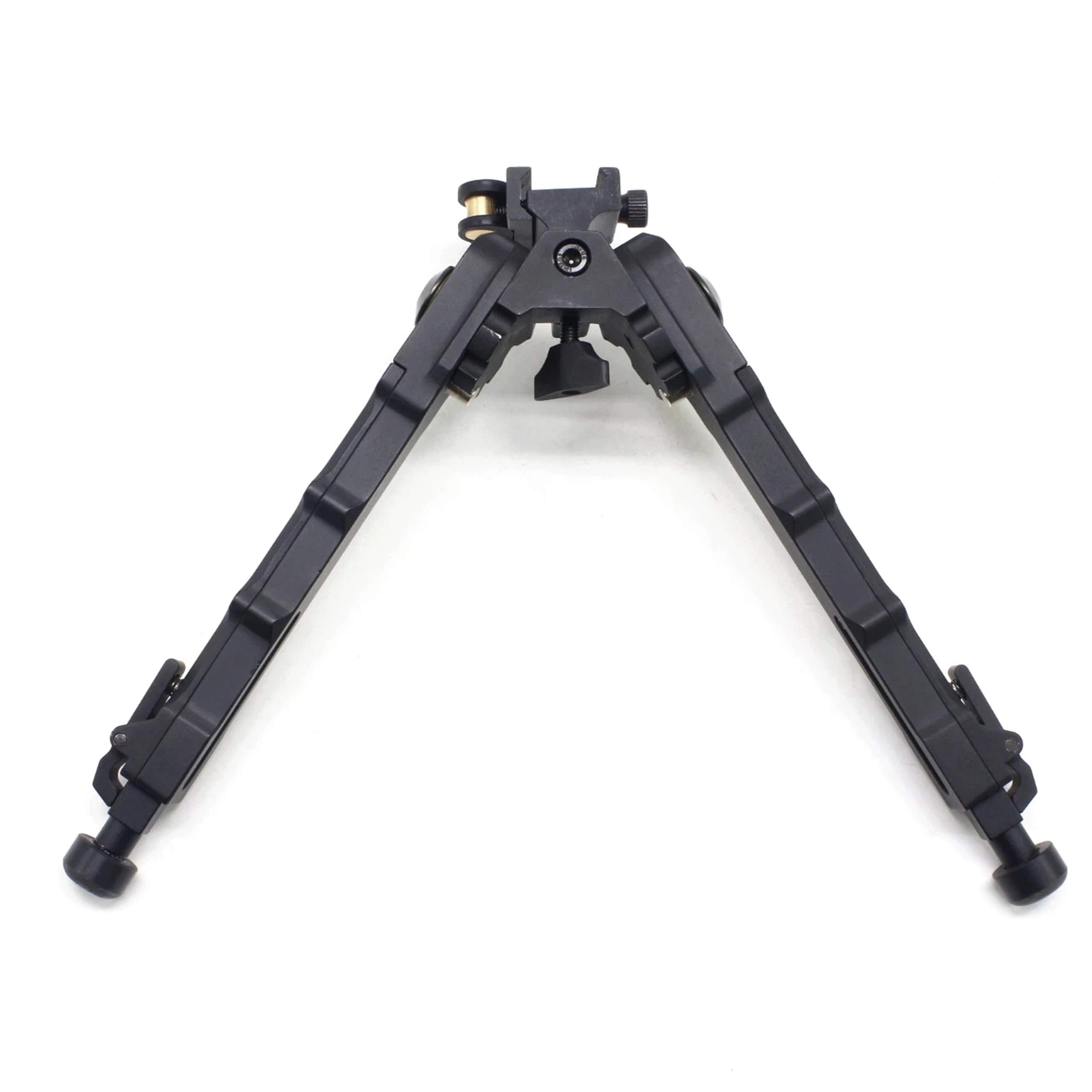 Bipied pour Fusil Airsoft V9 M-Lok Tactical Full Metal 6-9 inch Fusil de Chasse Pliable avec Rail Picatinny 20mm pivotant et Base antidérapante et trépied réglable en Hauteur