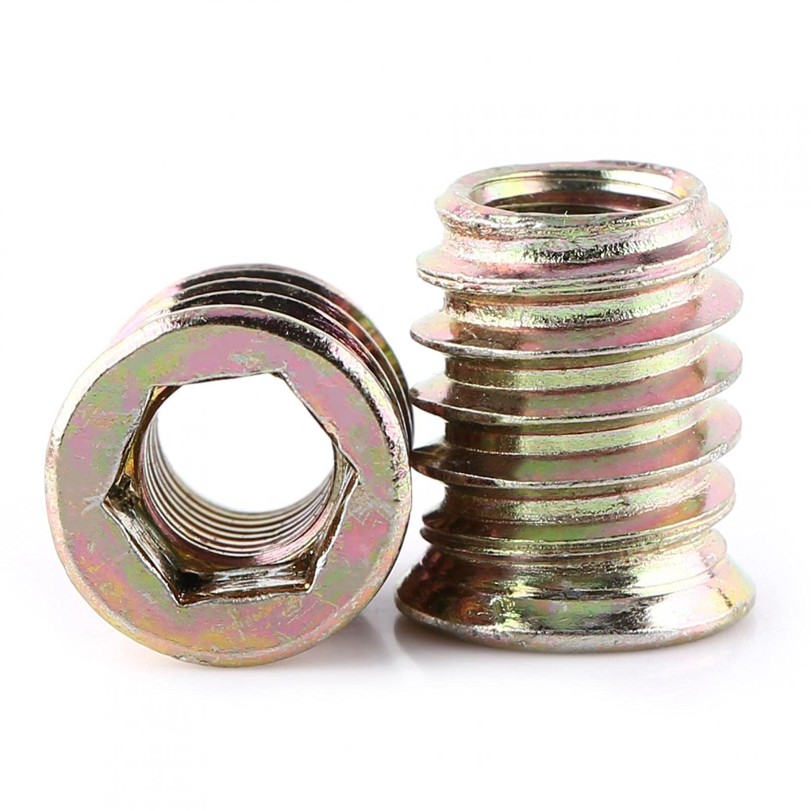 10 Viti Manopola A Stella M8x50mm Con Dadi - Set Serramenti Plastica Per Macchine E Mobili