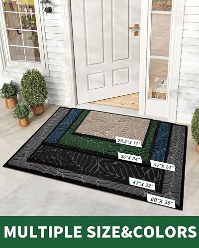 Miniatura 9 de Yimobra Tapetes para puerta de entrada al aire libre, interiores, resistentes y antideslizantes, para puerta delantera, fáciles de limpiar, para