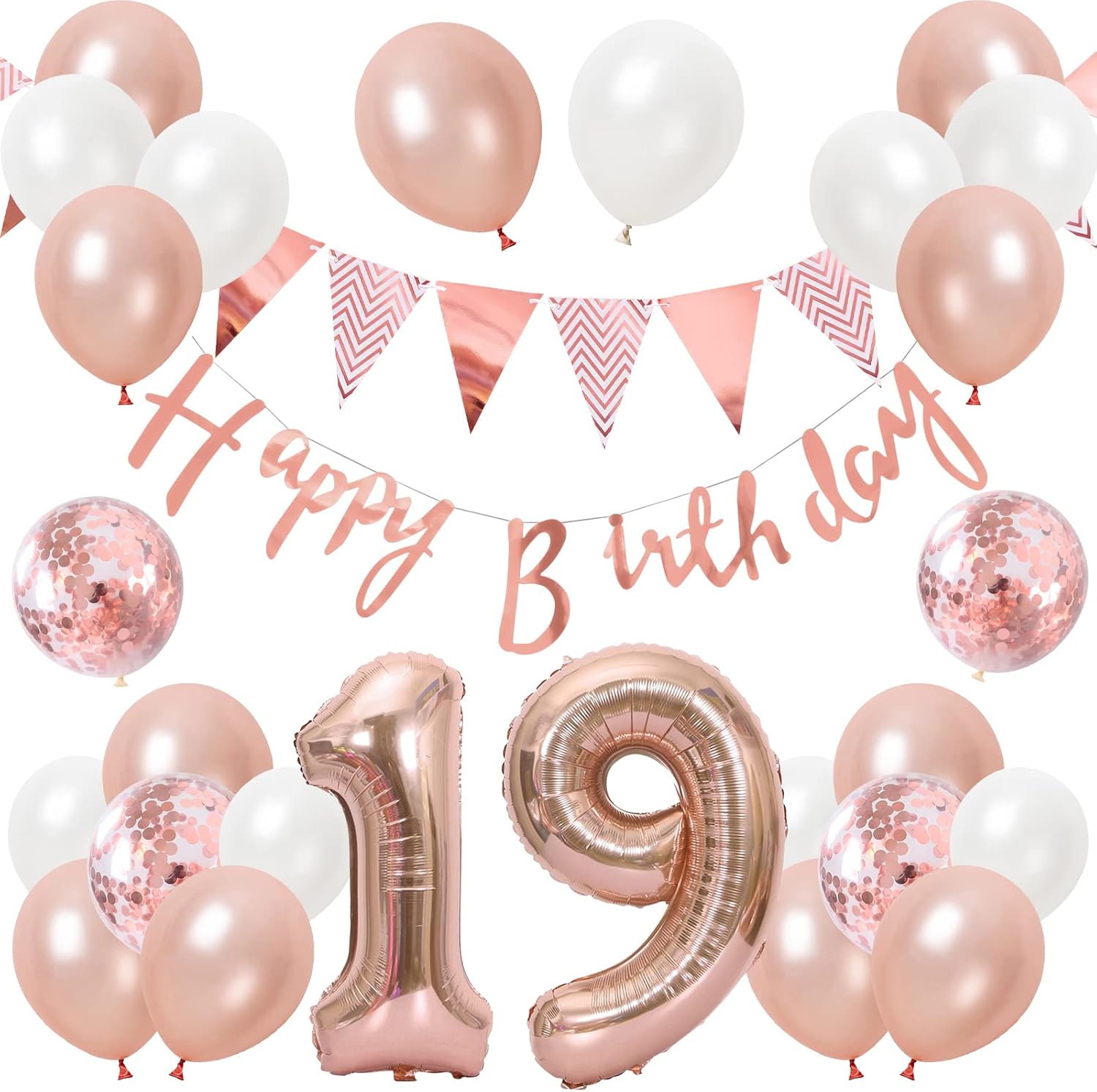  誕生日 バルーン 風船セット 飾り付け 19歳