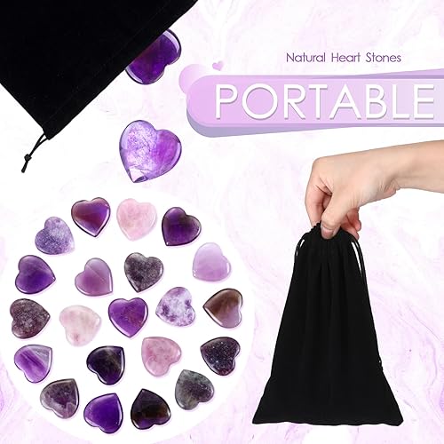 Miniatura 7 de 120 piezas de cristales de cuarzo en forma de corazón para el día de San Valentín, piedras a granel, piedra pulida natural, corazón tallado,