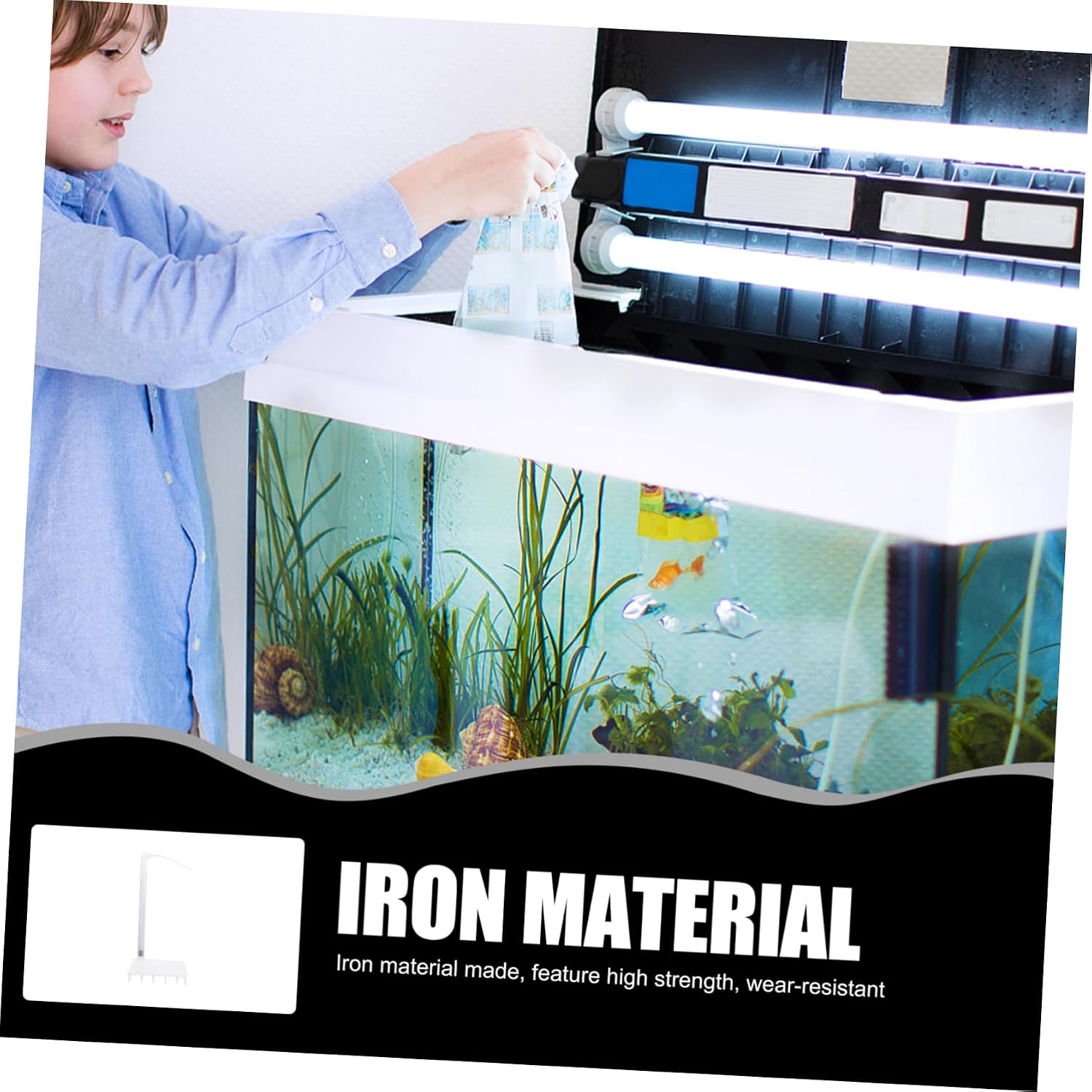 1set Fish Tank Bottom Plate with Splicing Tube Undergravel Separator for Aquariums Easy Installation Material Open Plates Tube for Breeding and Filtration