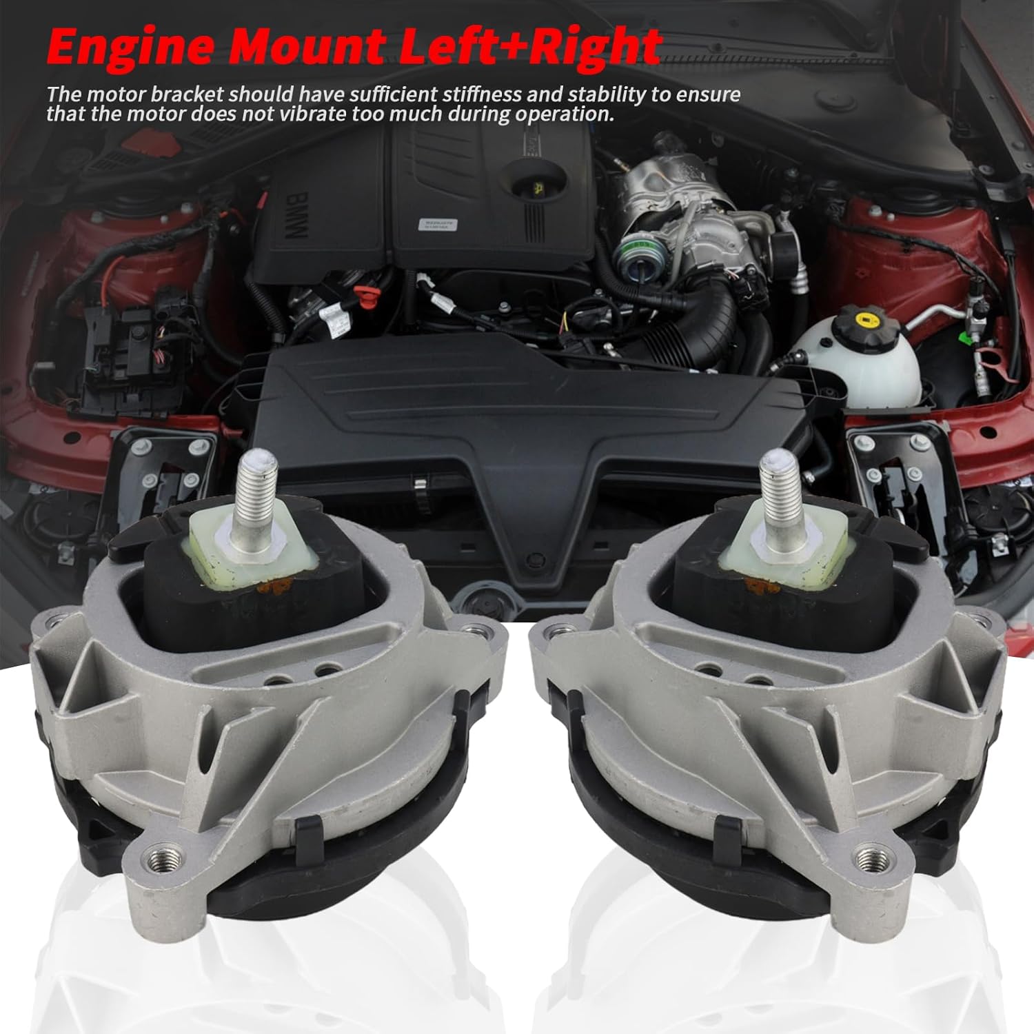 22116854251+22116854252 Engine Motor Mounts Left & Right for BMW 1 Series F20 F21 114i 116i 118i 120i 1.6L 2011-2019, for BMW 3 Series F30 F80 F31 316i 320i 1.6L 2012 2013 2014 2015 2016