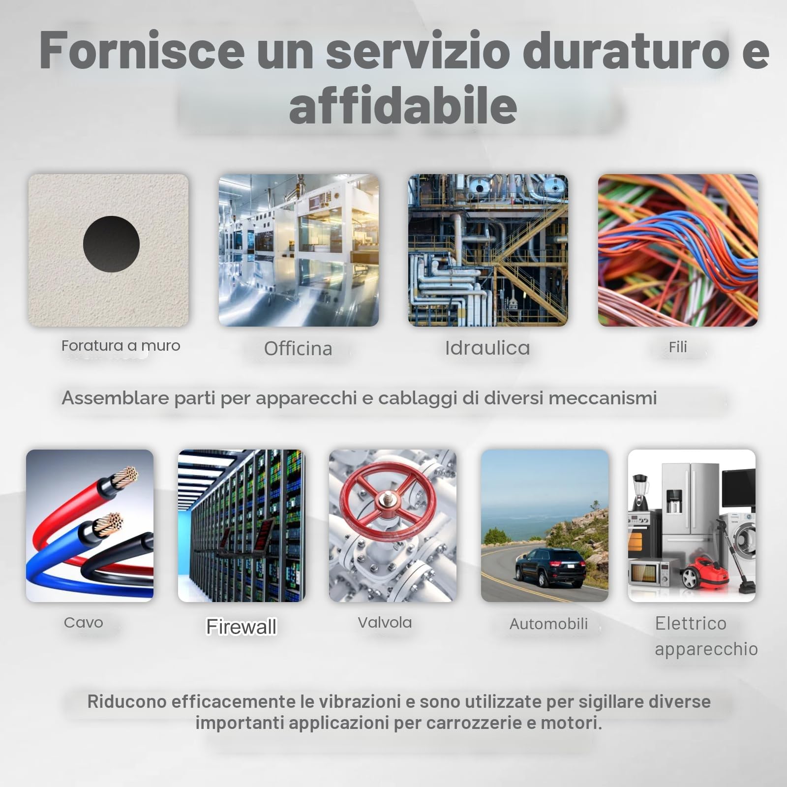 200 Pz Passacavi in Gomma, Set Gommini, Combo Passacavi in ​​Gomma, Tappi in Gomma per Fori passacavi, Passacavo in Gomma per Cavi Elettrici, per Proteggere Fili, Spine e Cavi, 7 Taglie