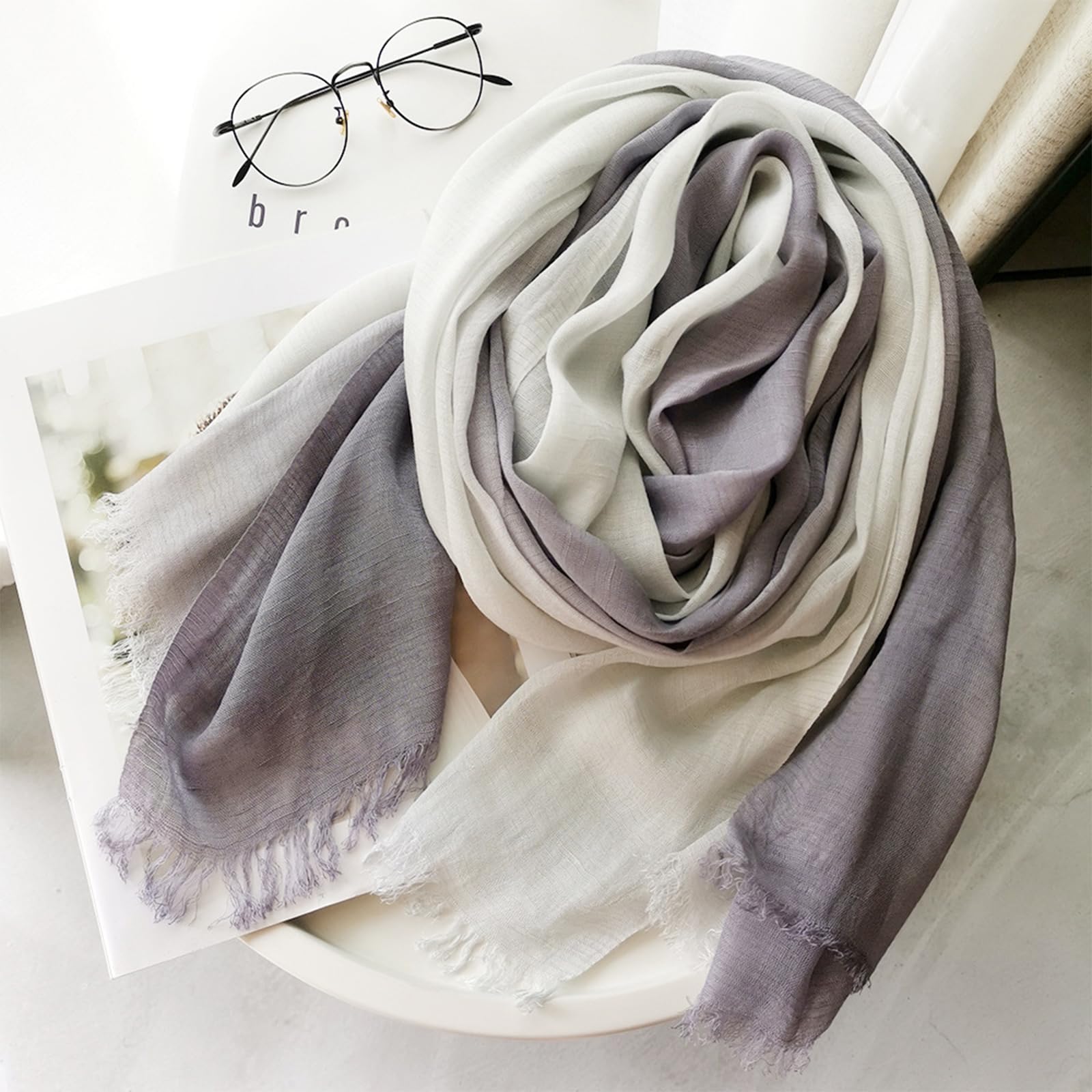 WKTRSM Sciarpa Cotone Donna Stola Scialle Morbido Sciarpa Inverno Grande Sciarpe Donna per Autunno e Inverno 180 * 120cm