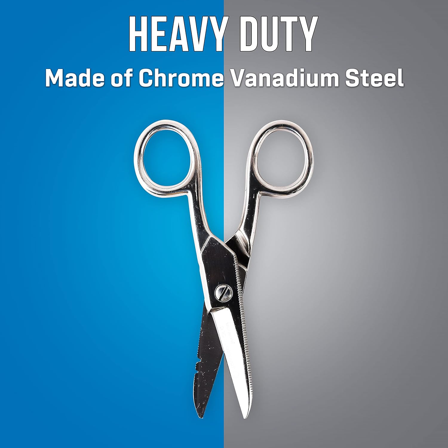 Jonard Tools ES-1964 Stainless Steel Electrician Scissors, for Heavy Duty Use - Image 2