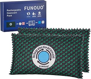 100g Rechargeable Desiccant Pack of 2-Moisture Absorber for Storage Bins,Safes,camper and Cars-Desiccant Dehumidifier for Safe,Drawer,Luggage and Small Spaces