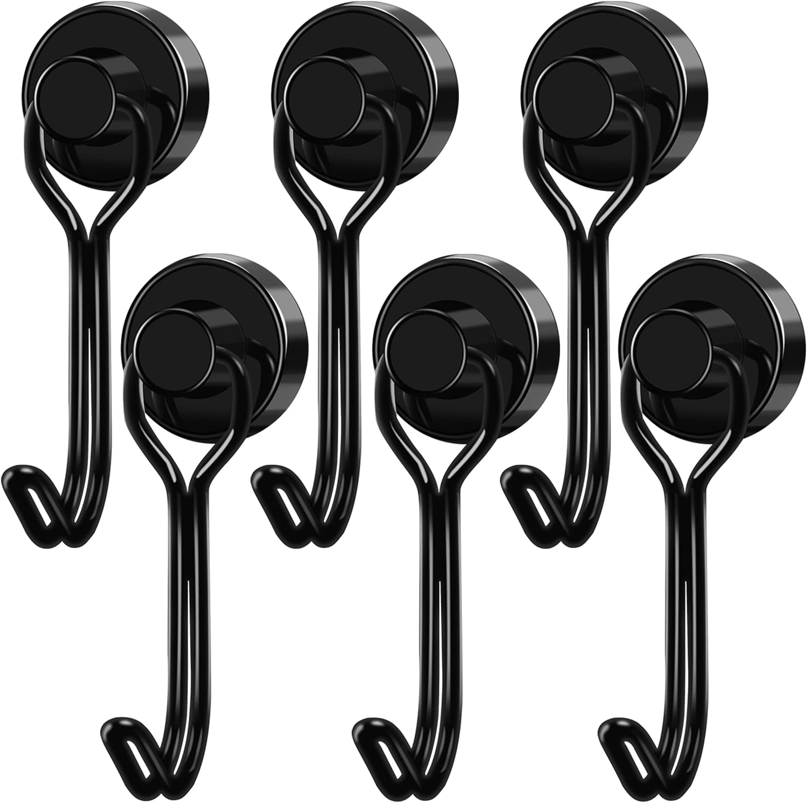 LOVIMAGLOVIMAG Garage Storage Hooks 6 Pcs Magnetic 2025 Cruise Cabins Essentials Strong Heavy Duty Magnets Decorations Must Haves Travel Classroom Home Refrigerator Door Fridge Lanyards, Black