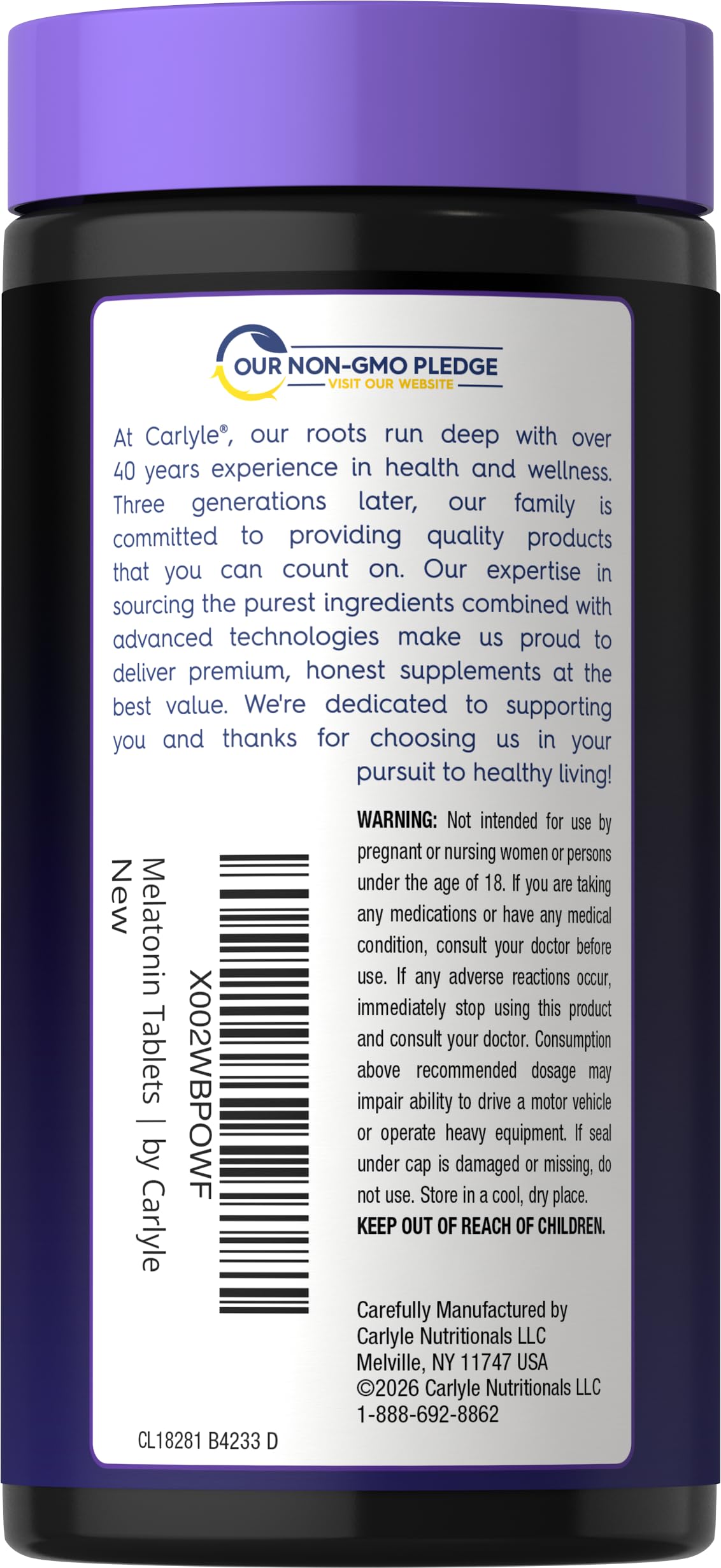Carlyle Melatonin 10mg | 270 Tablets | with L-Theanine — Amazon image 3
