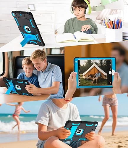 Miniatura 7 de CCMAO Funda para iPad de 9 generación, funda para iPad de 87 generación, iPad 10.2 202120202019 con soporte, funda protectora híbrida de tres capas