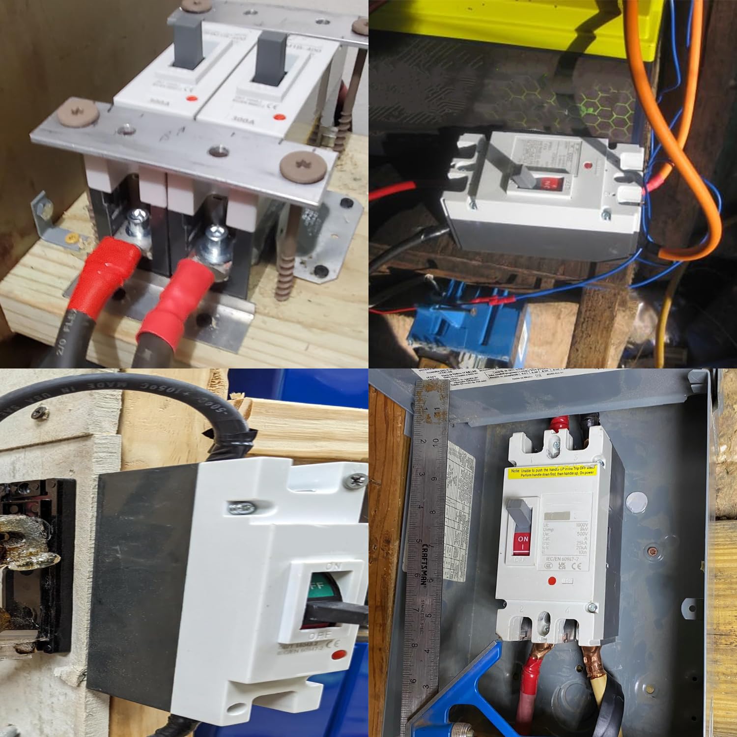 Main DC 200 Amp Circuit Breaker AC Disconnect Switch 2 Poles 550V Battery Thermal Magnetic Trip Power Solar UPS Station