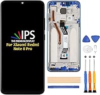 Vista 7 de A-MIND Para XiaoMi Redmi Note 8 Pro 6.53 "Digitalizador de pantalla táctil LCD Kit de reemplazo de ensamblaje, con protector de negro con marco