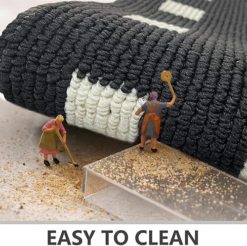 Miniatura 5 de TOMEX Tapete de puerta para interiores y exteriores, tapete antideslizante mejorado 2024, tapete de bienvenida para el hogar, jardín, garaje (32 x