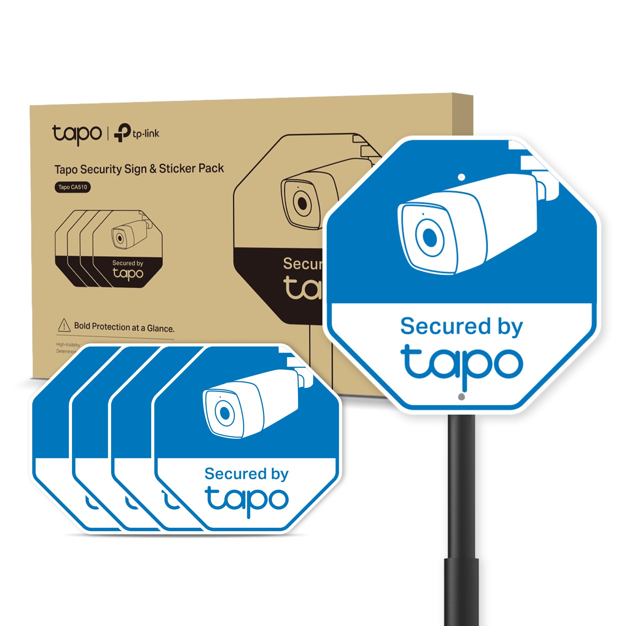 Tapo CA510 Security Camera Sign & Sticker Pack for Outdoor Camera