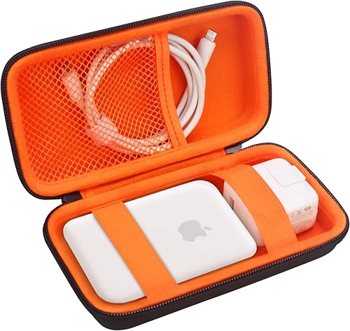 Elonbo Estuche de transporte para Apple MagSafe Charger Battery Pack, bolsa organizadora de viaje dura para cargador magnético seguro para iPhone