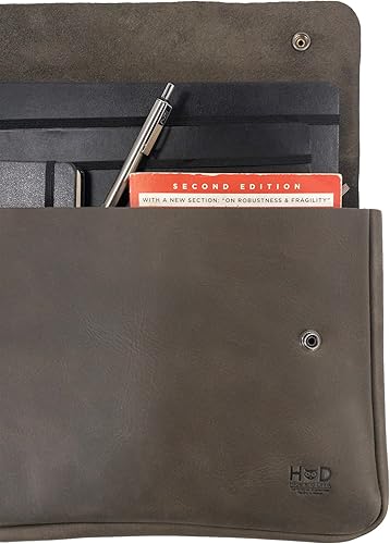 Miniatura 5 de Hide & Drink, Carpeta Vintage Portadocumentos, Estuche de archivo, Carpeta A5, Cartera de sobre, Bolsa para lápices, Cuero de grano completo, hecho