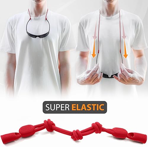 Miniatura 4 de SIGONNA Soporte para correa de lentes  Cuerda de correa para anteojos sin cola  Soporte ajustable para lentes alrededor del cuello  Cordón para