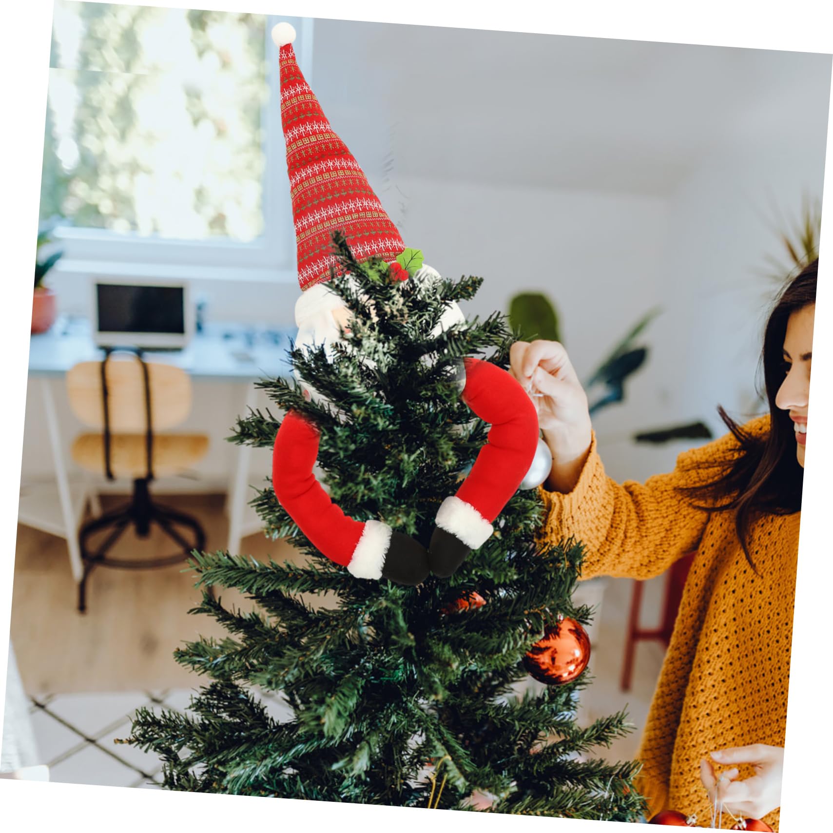 Cabilock Weihnachtsbaumspitze Christbaumspitze Dekorativ für Baumspitzenschmuck Christbaumschmuck Christbaumspitzenschmuck