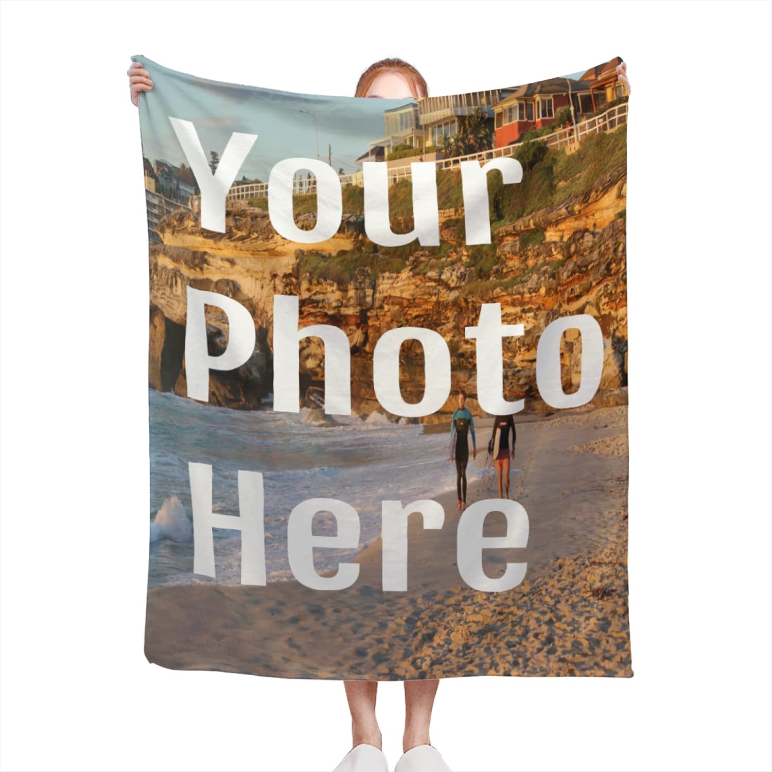 EZAIOT Custom Blankets with Photos Memorial Gifts Custom