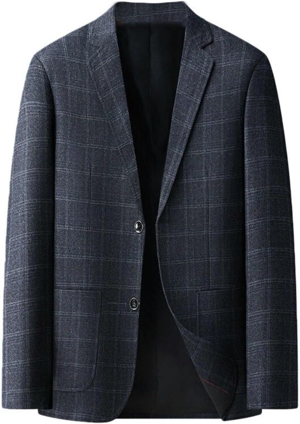 Men's Spring Autumn Middle-Aged Plaid Versatile Business Casual Blazer