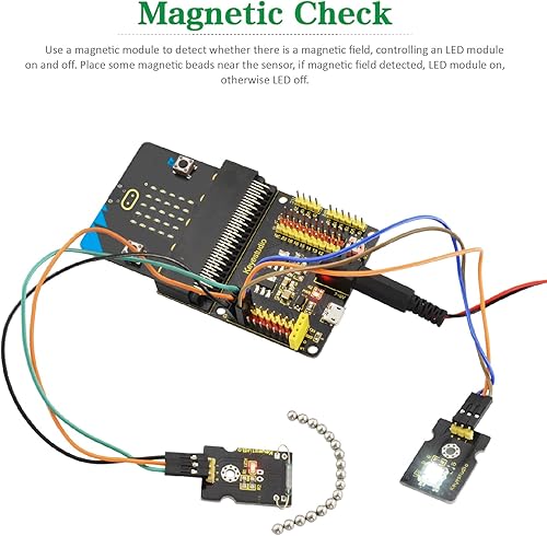 Miniatura 3 de KEYESTUDIO Kit de inicio de 45 sensores para BBC Microbit V2.2 V2 V1.5 (sin Microbit), placa de ruptura de sensores, pantalla LCD i2c, zumbador,