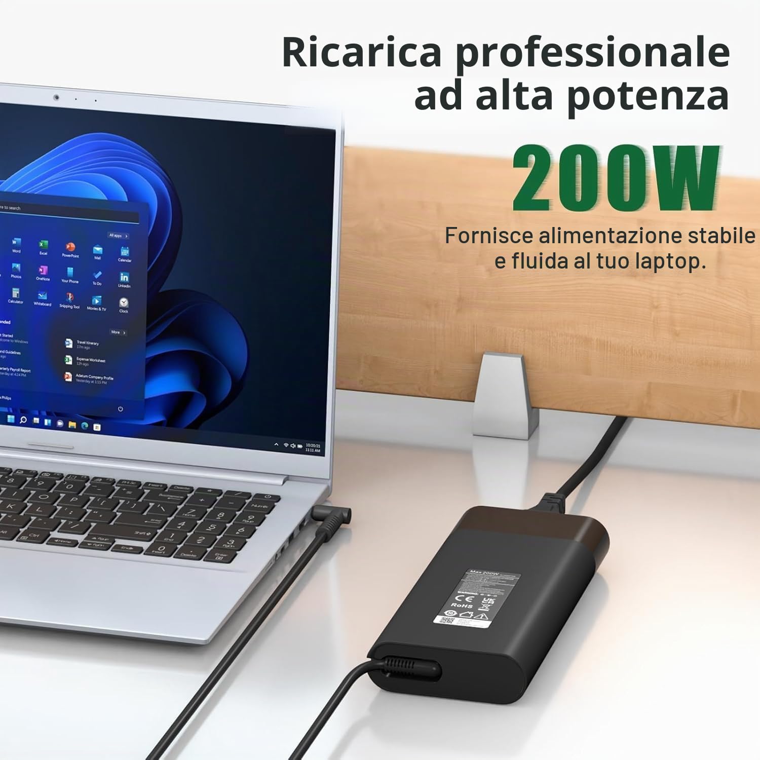 Caricatore 200 W Compatibile con HP Victus Gaming 15/16 | Omen Gaming 15/17, Pavilion 15/17 TPN-DA10 L00818-850