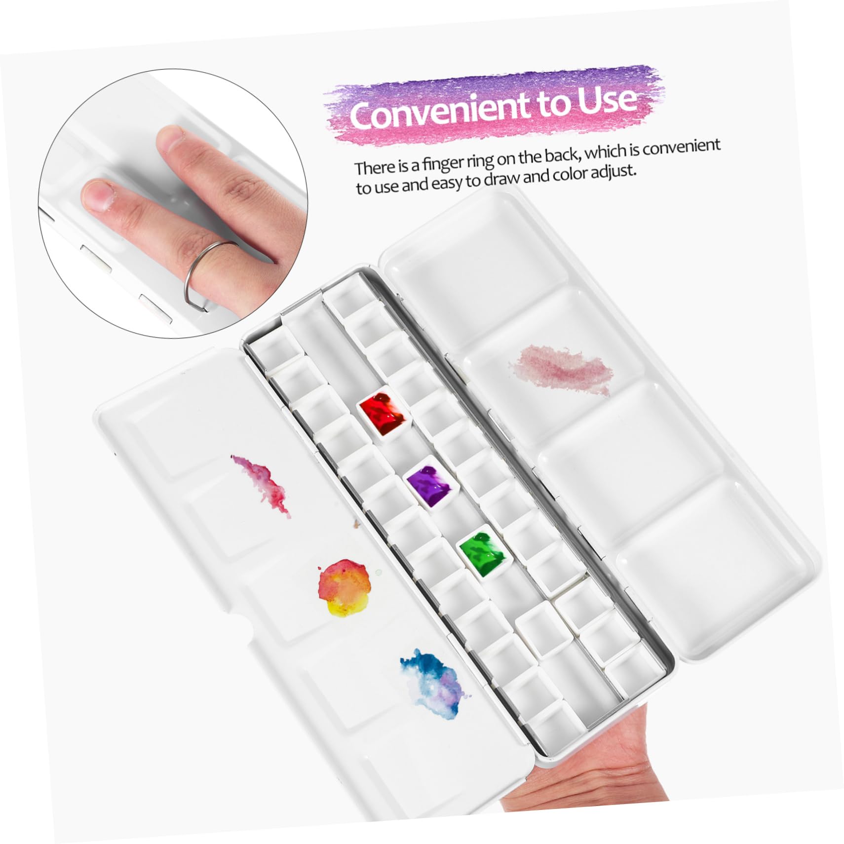 DOITOOL Paleta De Pintura En Caja De Colores De 4 Piezas Lata Vacía De Pintura De Acuarela Suministros De Arte Bandeja De Acuarela Placa De Pintura Paleta De Pintura Bandeja De