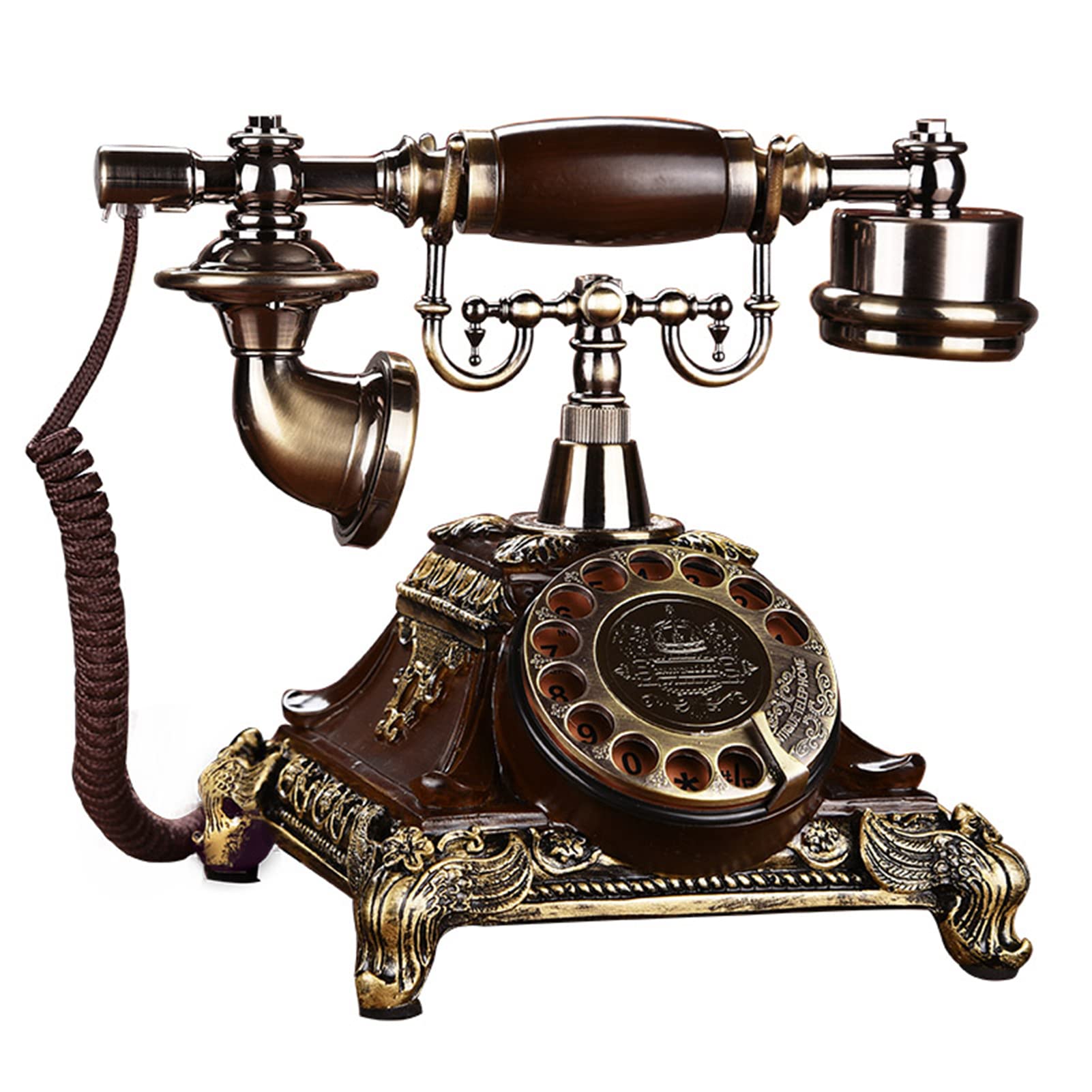Telefon Stacjonarny Retro, Klasyczny Telefon Stacjonarny Z Tarczą Obrotową, Staromodny Telefon Stacjonarny Do Domu I Biura, A, A