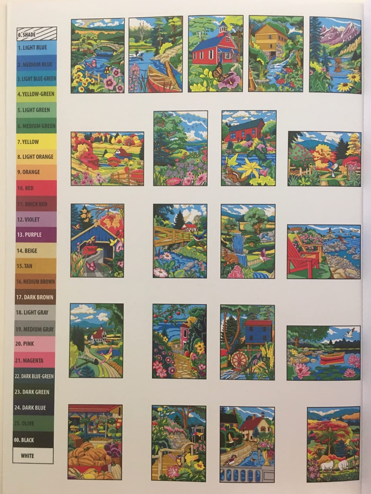 Amazon.com: Creative Haven Country Scenes Color by Number Coloring Book ...
