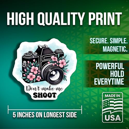 Miniatura 2 de Imanes de cámara  Ilustración floral de cámara  Decoración de cámara retro  Imanes de fotografía divertidos  Imanes de nevera de cocina  Paquete de