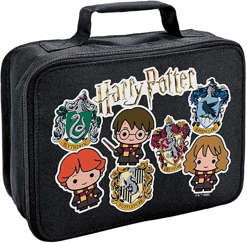 LOGOVISION Harry Potter - Fiambrera con calcomanías mágicas aisladas y laterales suaves, bolsa de almuerzo reutilizable para el trabajo de oficina