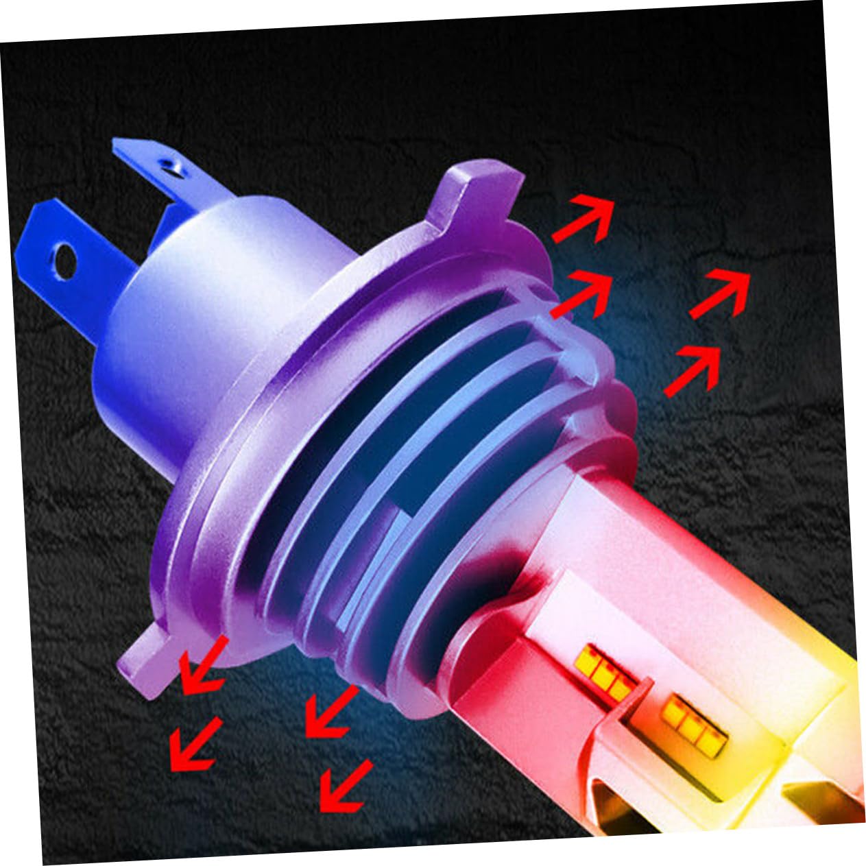Alipis Lampadine LED H4 9003 per Fari Auto 55w 5000lm, Fari Super Luminosi per Veicoli, Ricambio Fendinebbia ad Alta Permeabilità per Guida Sicura